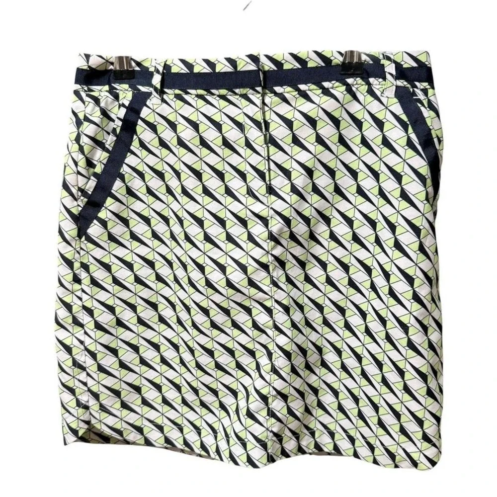 Nivo Golf Skort Women 2 Green Geometric Print Athletic Mini Skort Excellent - Picture 2 of 4